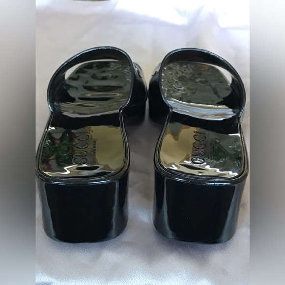 GUCCI made in ITALY size38 (8)black high platform comfortable . NEW ! - Picture 14 of 16